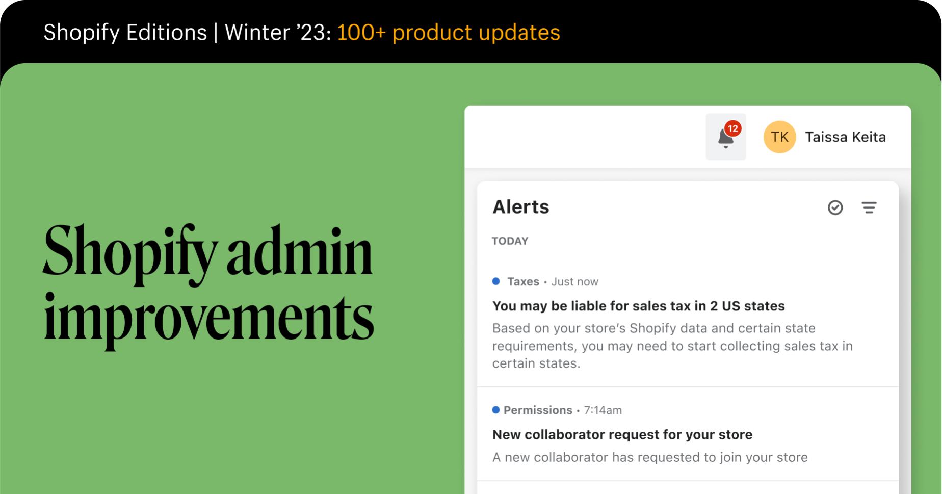 Uma experiência mais poderosa e acessível para o admin da Shopify