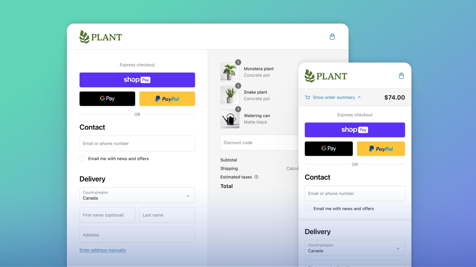 One-page checkout da Shopify: para uma compra rápida e intuitiva