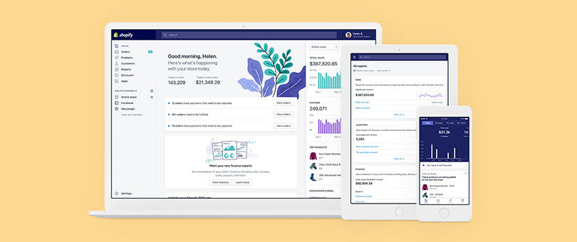 Uma nova experiência da Shopify para administrar sua empresa