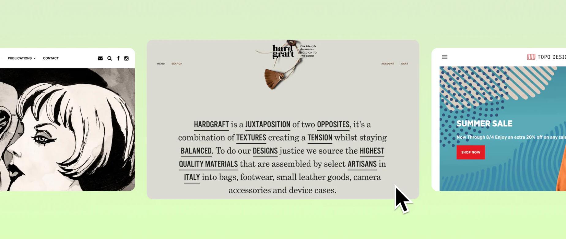 Os 12 melhores designs de sites para ter inspiração para seu e-commerce